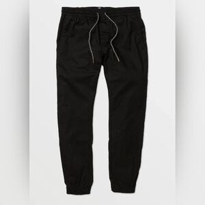 Volcom Men's Frickin Slim Jogger Black Pants, Large